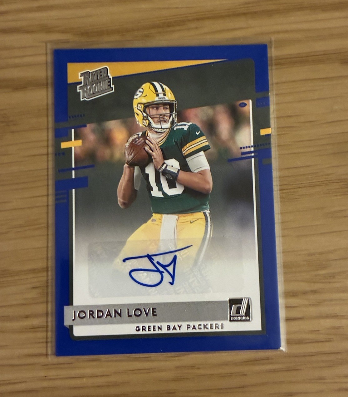 2020 Panini Donruss - Rated Rookie Jordan Love #304 Blue Auto Packers