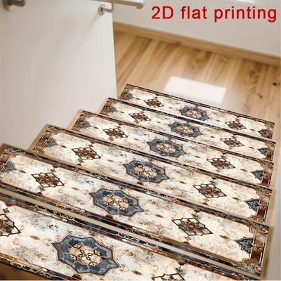 Vintage Pattern Stair Mat, Non-slip Step Mat, Step Protection Carpet, Suitable