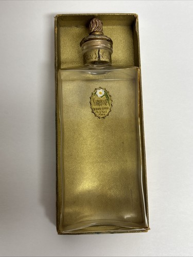 ANTIQUE RICHARD HUDNUT 1920's NARCISSE PERFUME BOTTLE IN BOX BOTTOM