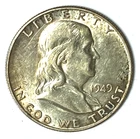 1949 D 50c Franklin Silver Half Dollar Uncirculated Denver