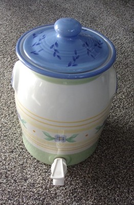 PFALTZGRAFF SUMMER BREEZE STONEWARE BEVERAGE CROCK DISPENSER