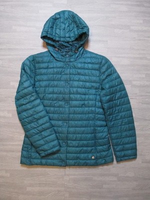 Massimo Dutti Daunenjacke Damen klein grün Entenfedern leicht wattiert