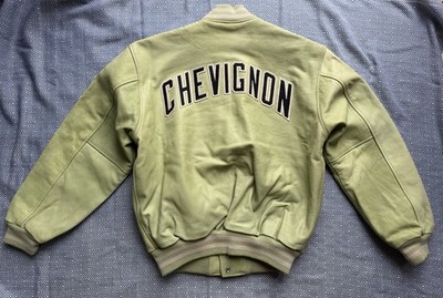 Chevignon Authentic Baseball Leather Jacket Size M Extra MC Makers Classics Mens