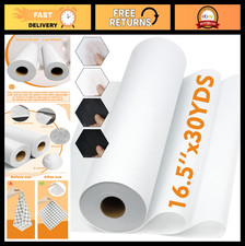 Medium Weight White Iron-On Fusible Interfacing 16.5" x 30yds for DIY Crafts