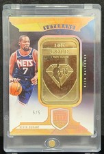 2021-22 Panini Eminence Kevin Durant 5/5 Veterans Gold Bar 1 Toz