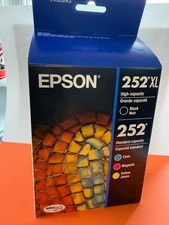 Epson 252 Black, C/M/Y 4pk Combo Ink Cartridges - Black, Cyan, Magenta, Yellow 