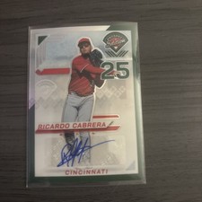 2025 Panini Prospect Edition Ricardo Cabrera Green Prizm Rookie Auto