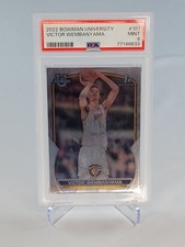 Victor Wembanyama 2022-23 Bowman Chrome University 1st PSA 9 Spurs Rookie RC...