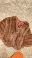 Vintage Fur Shawl Berlou Moth Proofed