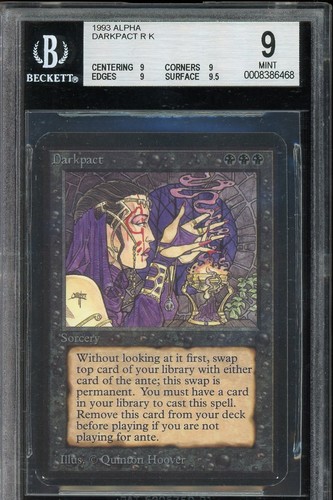 MINT BGS 9 Alpha Darkpact ~ Vintage Magic/MTG ~ QUAD+ 9.5