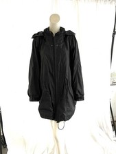 Issey Miyake Fete Vintage 1990s Hooded Black Parka Swing Coat
