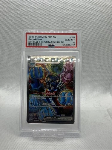 2025 POKEMON PRE EN-PRISMATIC EVOLUTIONS #151 PALAFIN EX SPECIAL I Rare PSA 10
