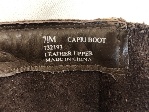 Maui Island Boots Laces Zip BROWN Nubuck Leather Boat Shoes Booties Women's 7.5 - Picture 9 of 11