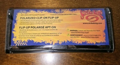 Strike King Polarized Clip-On Flip-Up Sunglasses Clip W/Case 