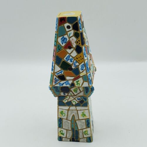 Antoni Gaudi Mosaic Chimney Figurine Paperweight Palau Guell Handpainted - Picture 2 of 6