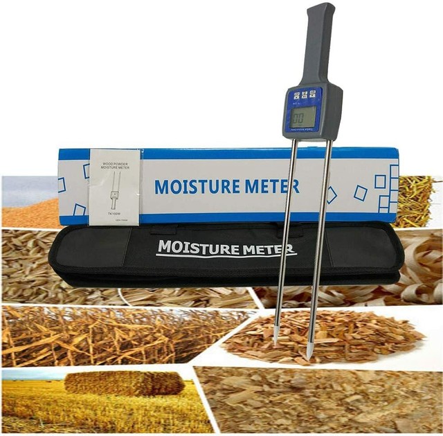 Wood Sawdust Moisture Meter Detector Hay Bale Bamboo Powder Moisture Fiber Meter eBay