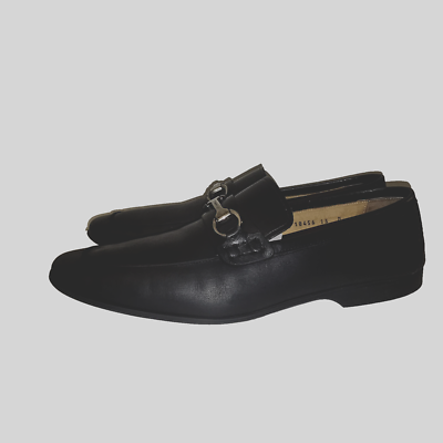 465 Magnanni Diago II Mens Black Calf-Skin Leather Horsebit  display picture 1