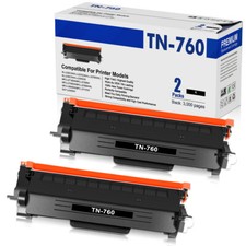 2PK TN760 Toner Cartridge For Brother TN730 HL-L2325DW DCP-L2550DW HL-L2370DW