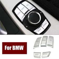 ABS Car iDrive Multimedia Button Trim Cover For BMW 1 2 3 4 5 7 Series X1 X2 X3