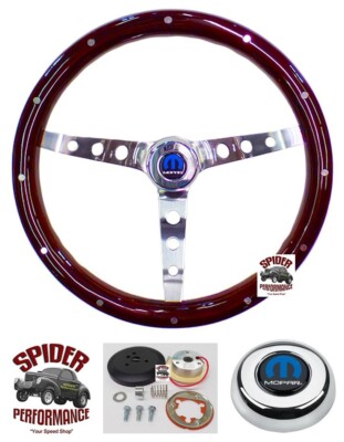 1982-1991 Dodge D/W pickup wood steering wheel for TILT 15'' CLASSIC MAHOGANY