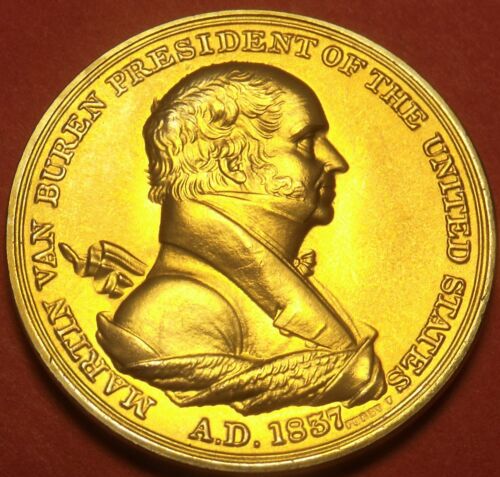 Edelstein UNC Martin Transporter Buren Präsidenten Bronze Inauguration Medaille - Bild 1 von 2