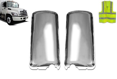 2008-2021 Hino 238 258 268 338 Mirror Back Covers Chrome Right