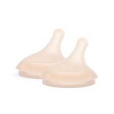 Zero.Zero Adaptable Flow Asymmetrical Silicone Nipple 2 Pack 0m Light