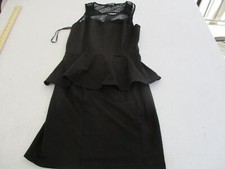 Forever 21 Black Ruffle Dress Sz M