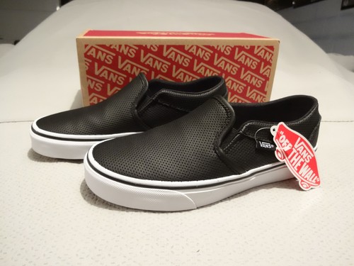 black leather vans size 6.5