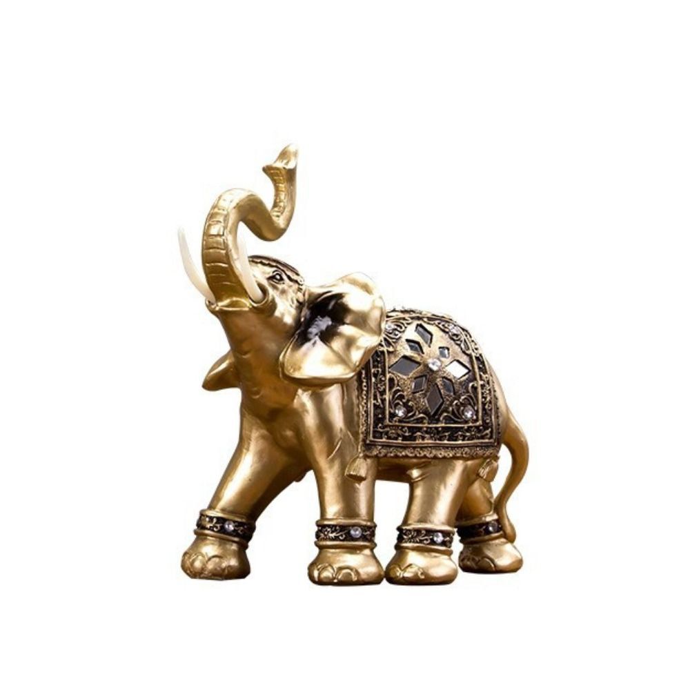 Feng Shui Elephant Statue Resin Home Decor Elephant Trunk Sculpture