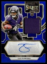 2023 Select Rookie Patch Auto Blue Prizm RPA 23/75 Zay Flowers GS1