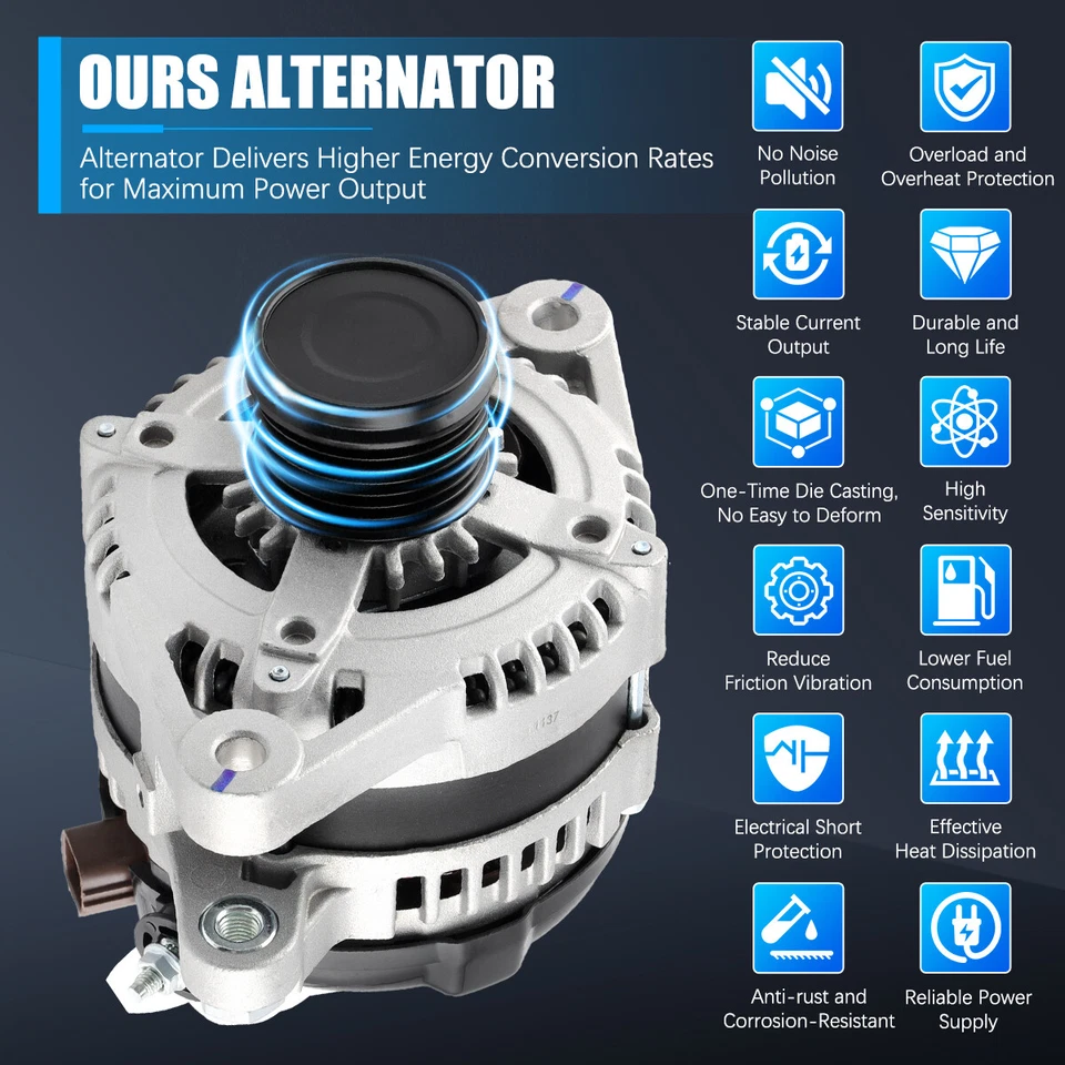 New Alternator for Toyota Avalon 2005-2018 V6 3.5L Lexus ES350 V6 3.5L 2007-2018 Foto 4 de 4