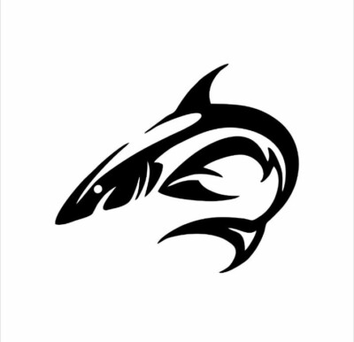 #ad Tribal Shark Sea Ocean Fishing Vinyl Decal Sticker Window Toolbox Truck Car $3.99