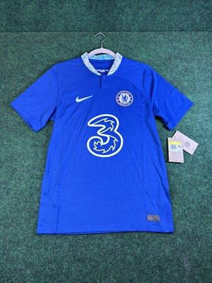 Nike Chelsea FC 22/23 Stadium Home Soccer Jersey Rush Blue Mens Sz