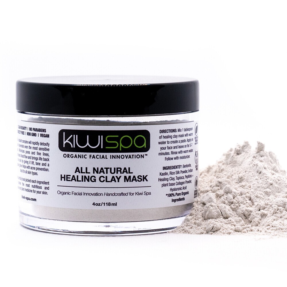 Clay Mask, Detoxifying Collagen Facial Mask with Hyaluronic Acid, Clears Acne-image