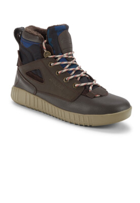 Pajar Peacemaker Faux Fur Lined Leather Dark Brown and Navy High-Top Boots Pajar Women main image 4