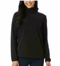 NEW 32 Degrees Snap Arctic Black Fleece Pullover XL NWT
