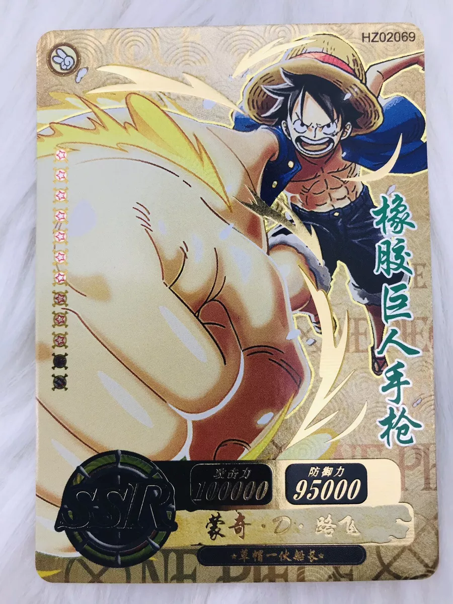 One Piece Japanese Anime Collection Card Gold Art Edition Luffy