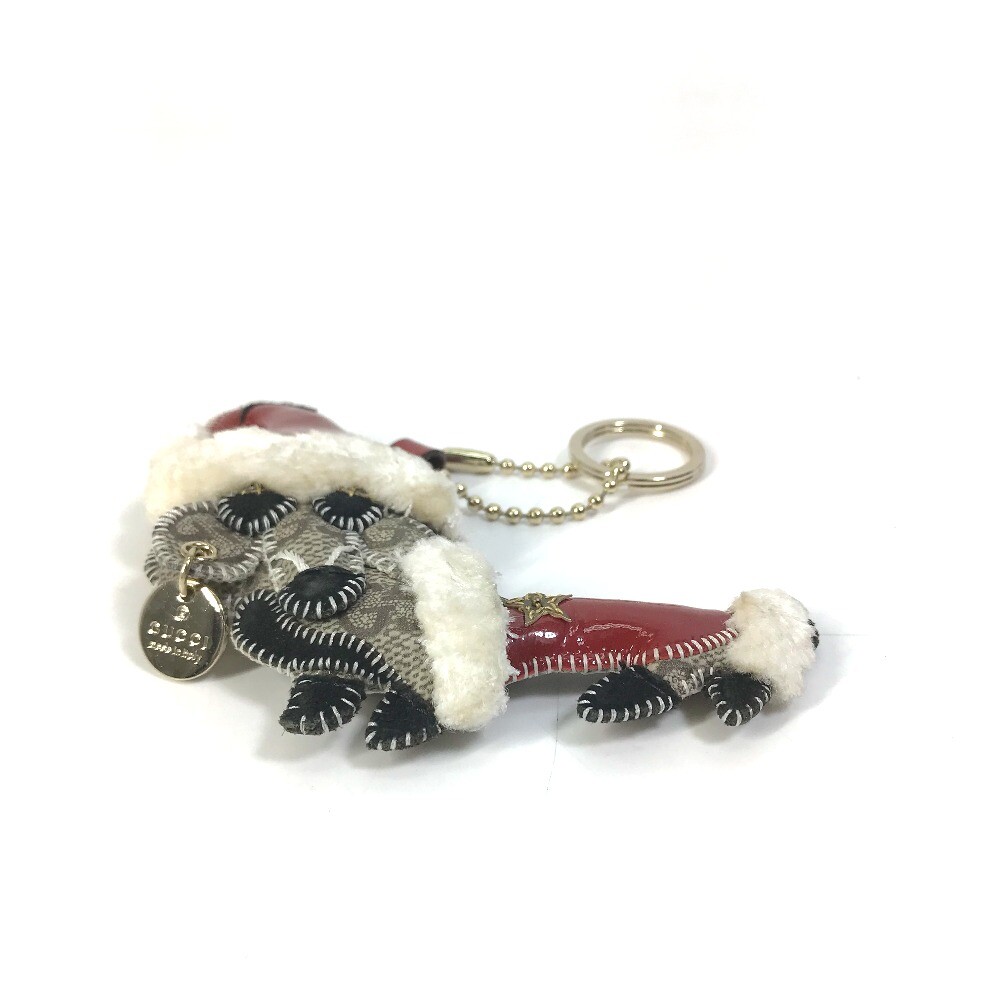 GUCCI Gucciori Santa Claus Christmas Keyring GG Chihuahua dog Key