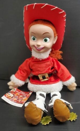 Toy Story Jessie Santa's Helper 16" Christmas Doll Beanbag Plush Yarn Ponytail - Picture 1 of 2