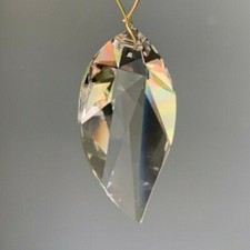 Swarovski 8806-40MM Leaf Crystal Pendant Prism, Vintage, NEW, Logo, Suncatcher