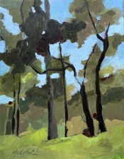 Collect Fine Art Acrylic Painting A Walk in the Forest Nature Charlene Goldstein