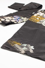 Vintage Embroidered Flower Garden Nagoya Obi