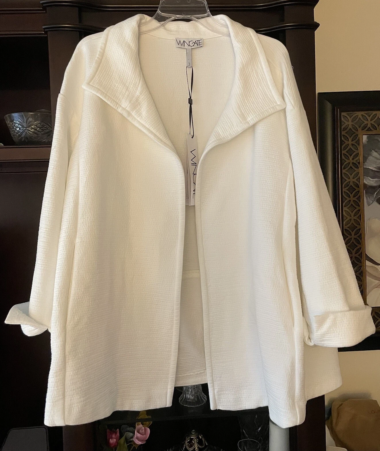 OFF WHITE Cappotto bianco Wingate Candis taglia 3 (16 18)