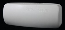 DESIGNER ANNE KLEIN OFF-WHITE HARD CLAMSHELL EYEGLASS CASE WITH CLOTH