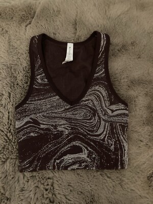 NWOT Athleta Burgundy Sparkle Sz Xs Activewear Top