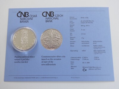 200 Korun - 200 Kč / 2000 / the ocassion of start of the new millenium / BU