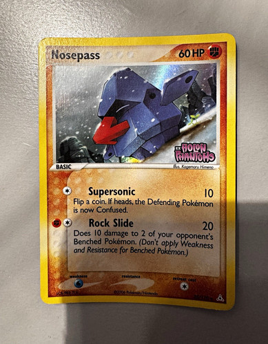 Nintendo Pokémon TCG Nosepass 25/110 EX Holon Phantoms Reverse Holo 60HP EN