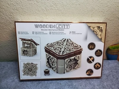 Wooden .City Mystery Box 3D Wooden Mechanical Puzzle, New, Sealed - Image 1 of 4