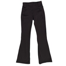 Lululemon Leggings Womens UK 10 34L Black Groove High Rise Flared Pant LW5BTUS